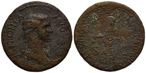 Roman Empire, Antonia, AE Dupondius