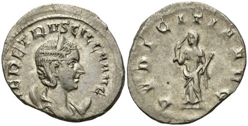 Römisches Reich, Etruscilla, AR Antoninian