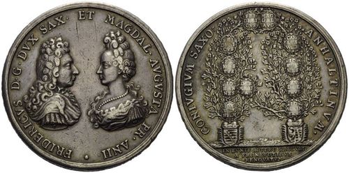 Sachsen-Gotha, Medaille 1696, SEHR SELTEN