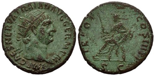 Römisches Reich, Trajan, AE Dupondius