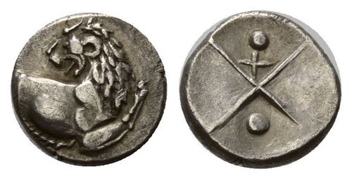 Thrakien, Stadt Cherronesos, AR Triobol (400-350 v. Chr.)