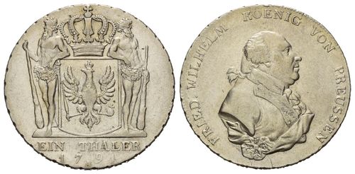Preußen-Brandenburg, Friedrich Wilhelm II., Taler 1791 A