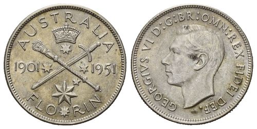 Australien, George VI., Florin 1901-1951